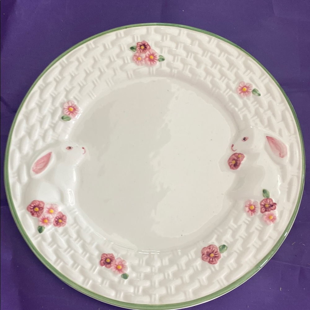 Avon White and Pink Floral Dinnerware Set